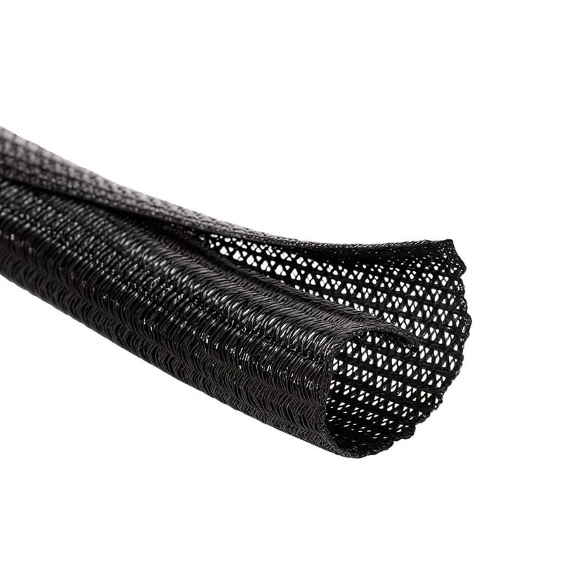 MGI SpeedWare Braided Split-Sleeve Wire Loom for High-Temperature Automotive Harness and Home Cable Management 25 feet (1/4") - Image 1